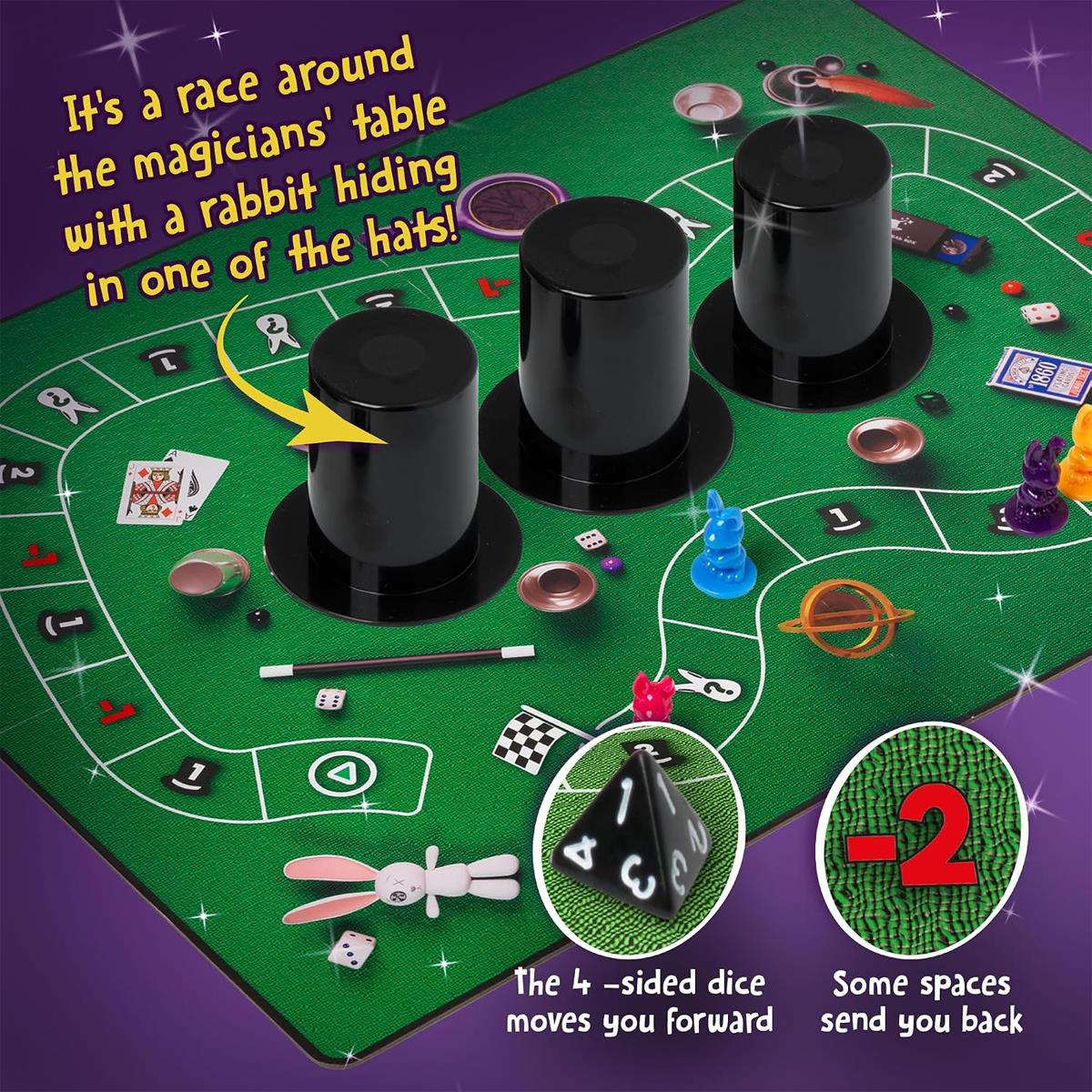Ideal The Magic Rabbit Hat Game Hat Hiding Rabbit Finding Fun Childrens Board Games 2-4 Players