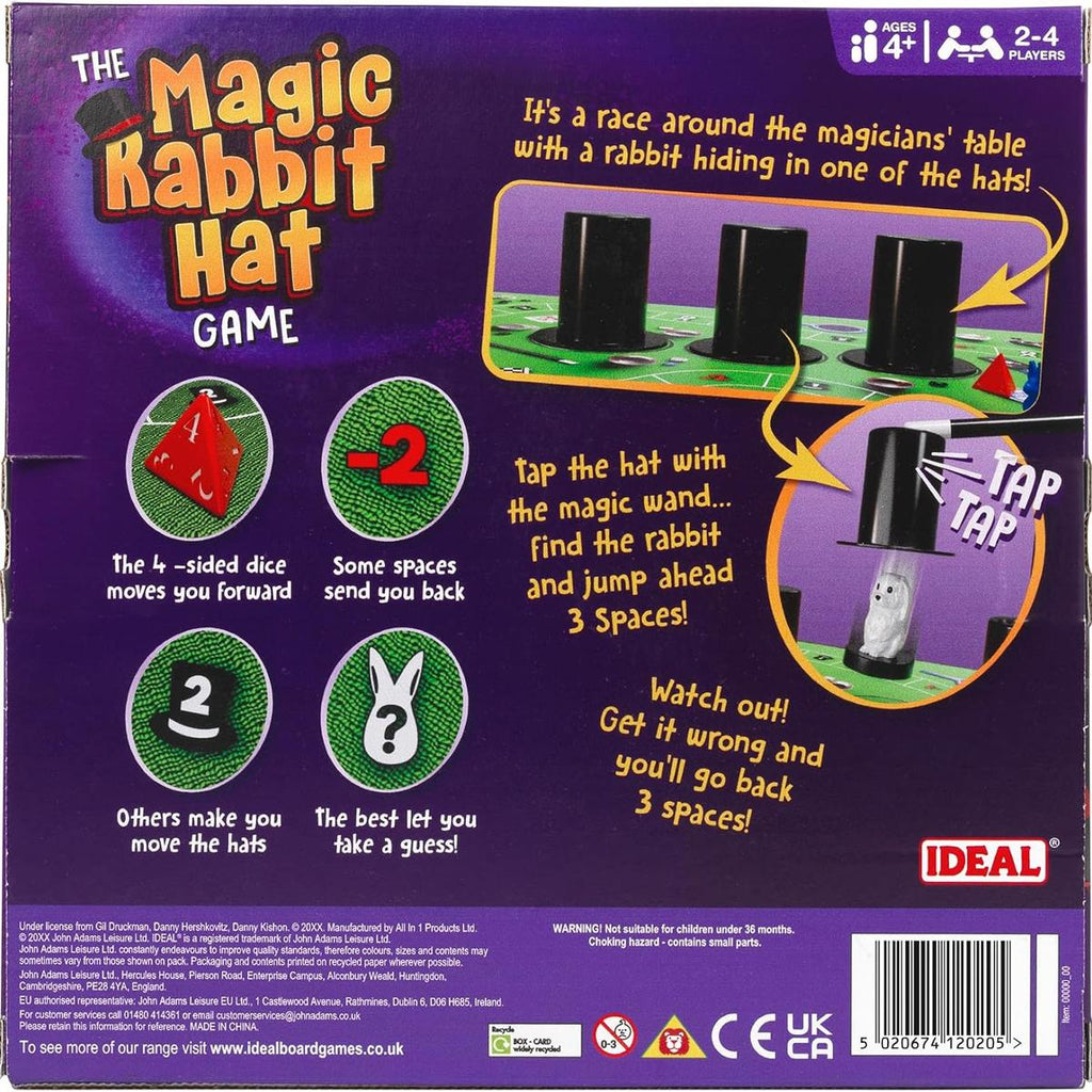 Ideal The Magic Rabbit Hat Game Hat Hiding Rabbit Finding Fun Childrens Board Games 2-4 Players