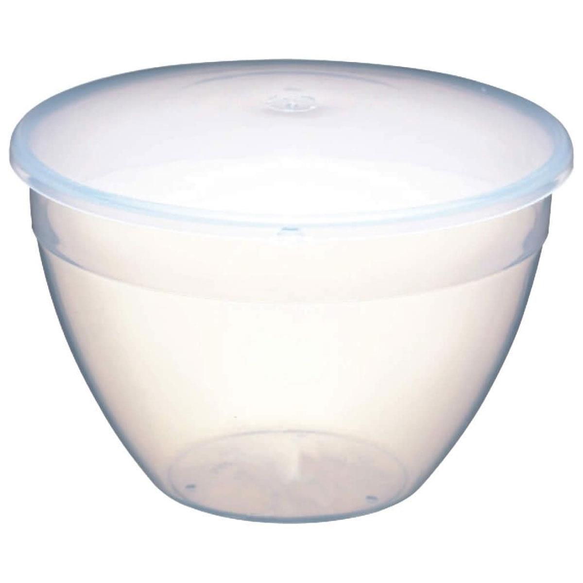 KitchenCraft Plastic Pudding Basin And Lid 1.1 Litres Transparent