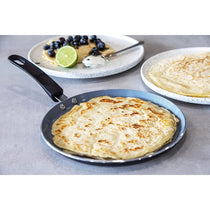 MasterClass Ceramic Non-Stick Induction-Safe Crepe Pancake Pan 24cm Black/Blue