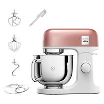 Kenwood kMix Editions Stand Mixer Kitchen Machine Stainless Steel Bowl 1000W 5 Litres 3 Piece Patisserie Set Splash Guard Apricot Pink