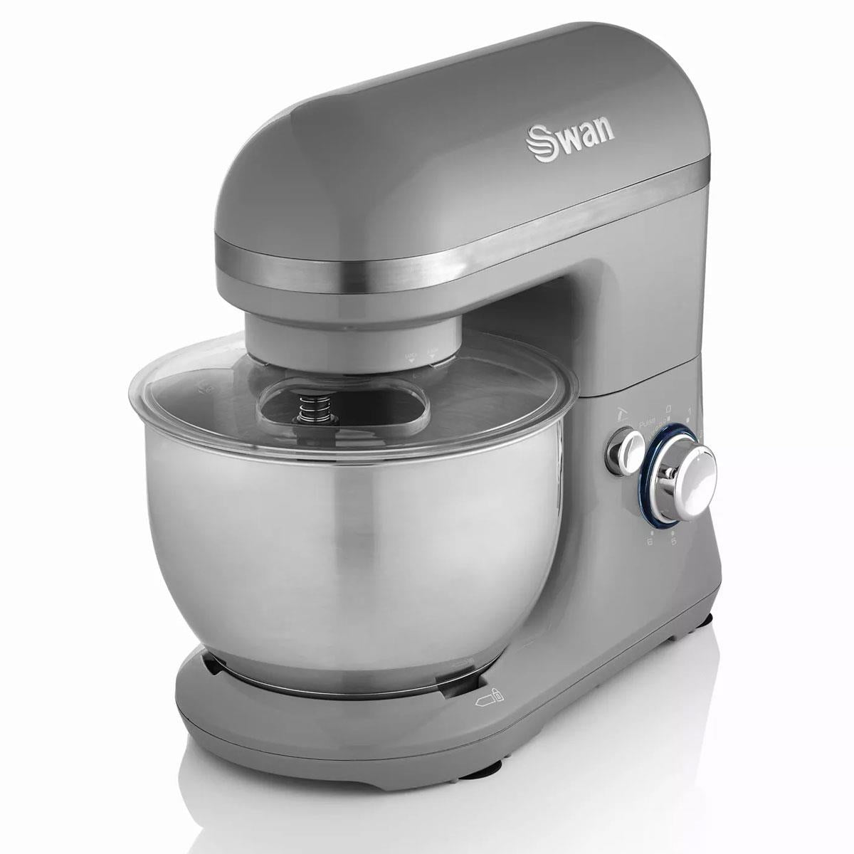 Swan Retro Stand Mixer 6 Speed Control 800W 4 Litre Grey