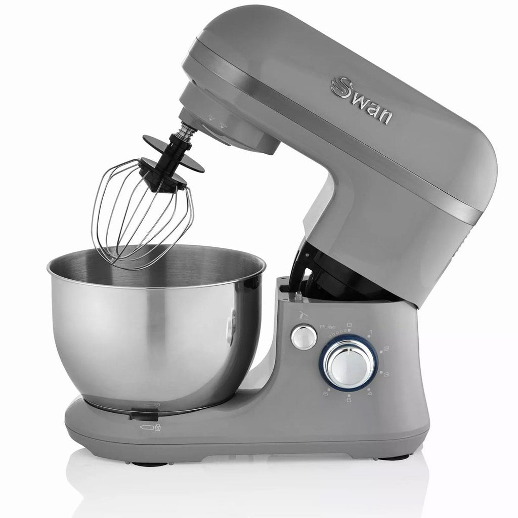 Swan Retro Stand Mixer 6 Speed Control 800W 4 Litre Grey