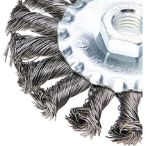 Hilka Tools M14 Wire Wheel Brush 4 Inch (100mm) Carbon Steel Silver/Black