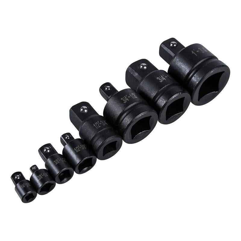 Blue Spot Tools Impact Socket Adaptor Set (1/4 Inch - 1 Inch) Chrome Vanadium Steel 8 Piece
