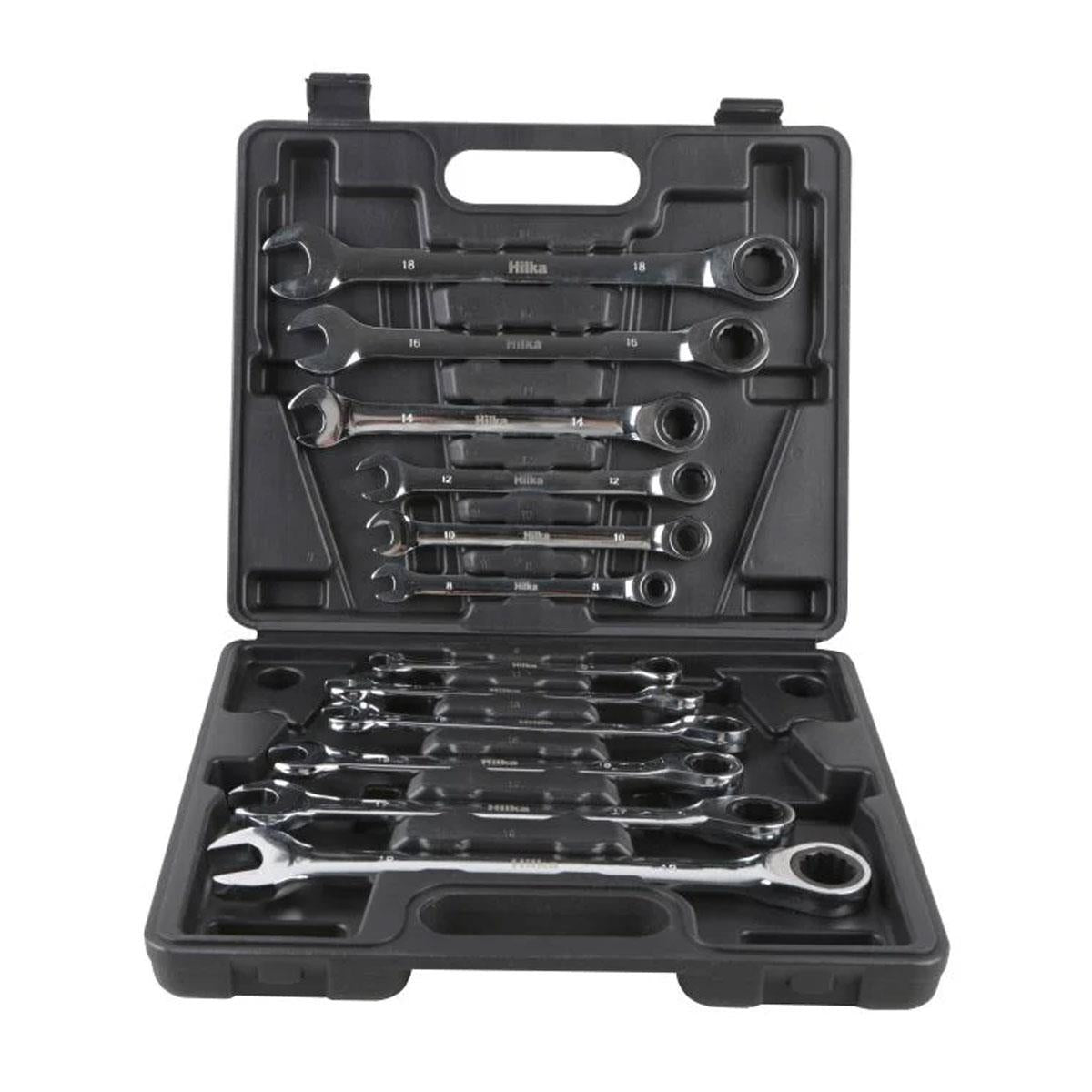 Hilka Tools Ratchet Spanner Set Metric 12 Piece Secondary image