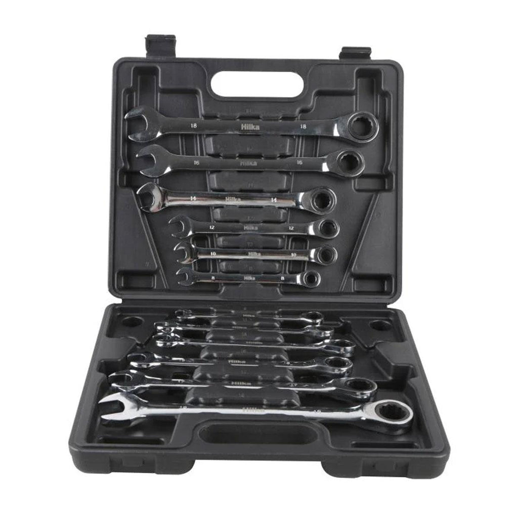 Hilka Tools Ratchet Spanner Set Metric 12 Piece