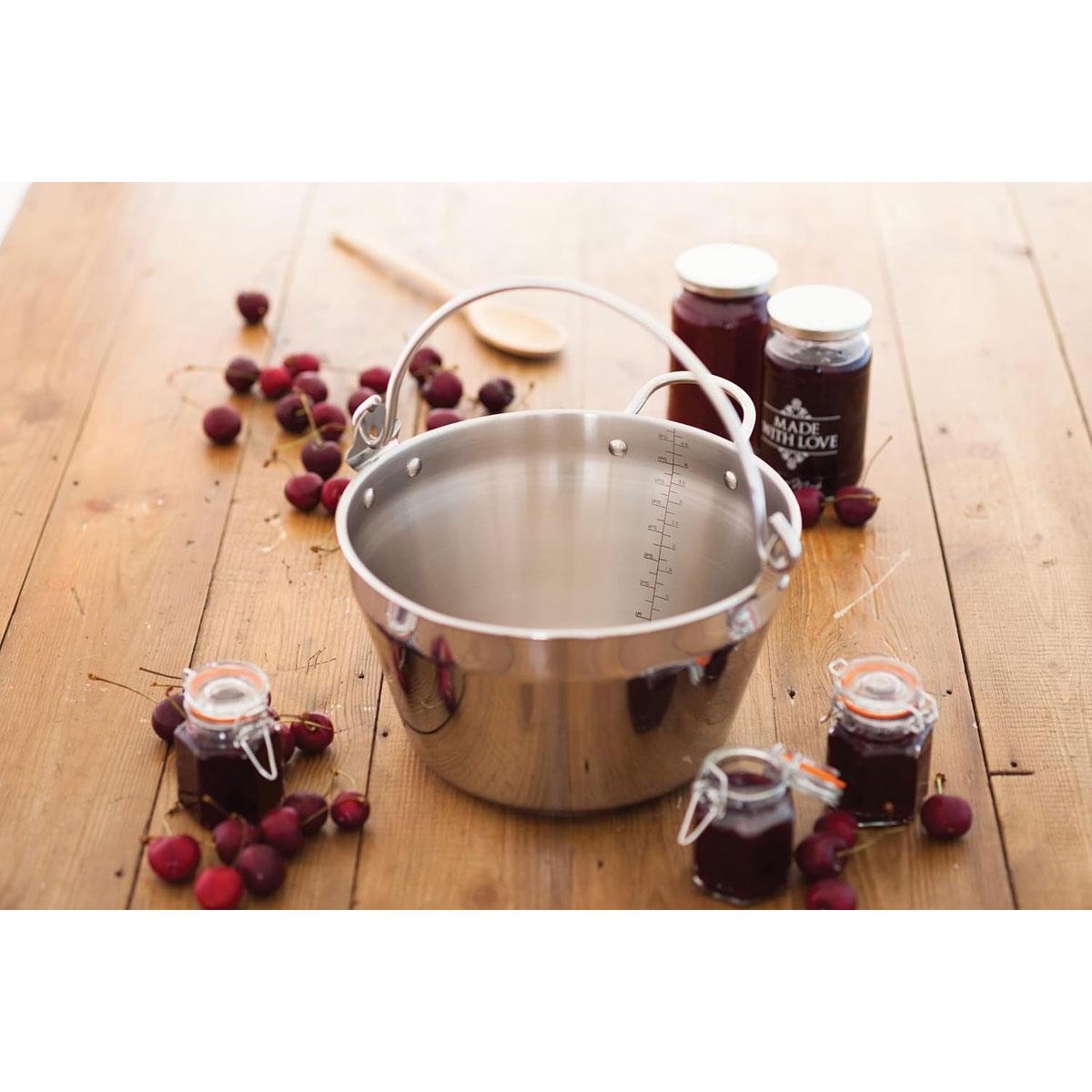 KitchenCraft Home Made Mini Maslin Pan Stainless Steel 4.5 Litre Silver
