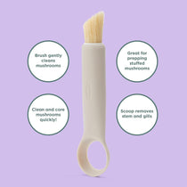 Chef'n 2-In-1 Shroombrush Mushroom Brush And Corer Vegetable Gadget Taupe