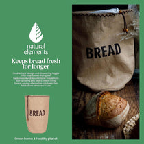 KitchenCraft Natural Elements Jute Bread Bag Drawstring Jute Cotton 34 x 17 x 42 cm Brown