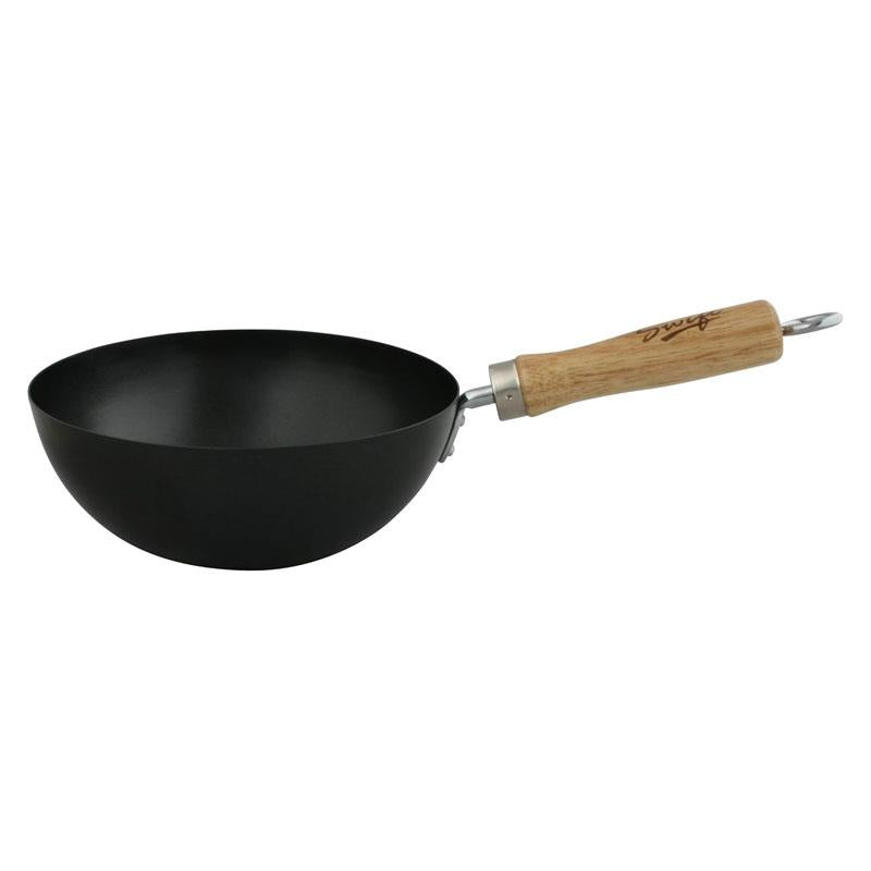 Dexam Standard Gauge Non-Stick Carbon Steel Wok 20cm/8-Inch Wood Handle Black Secondary image