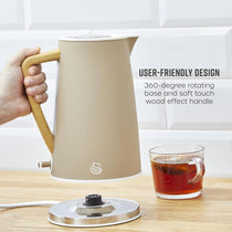 Swan Nordic Cordless Jug Kettle Fast Boil Overheat Protection Soft Touch Handle 3000W 1.7 Litres Oatmeal White