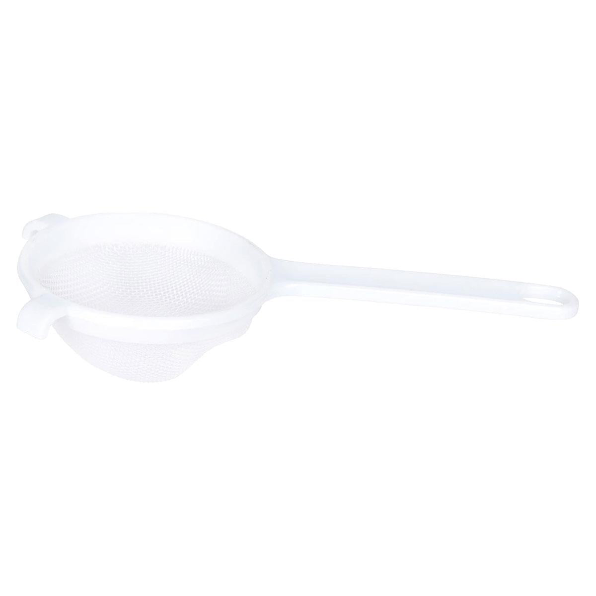 KitchenCraft Round Sieve/Tea Strainer 7cm Plastic Nylon-Mesh Extra-Small White