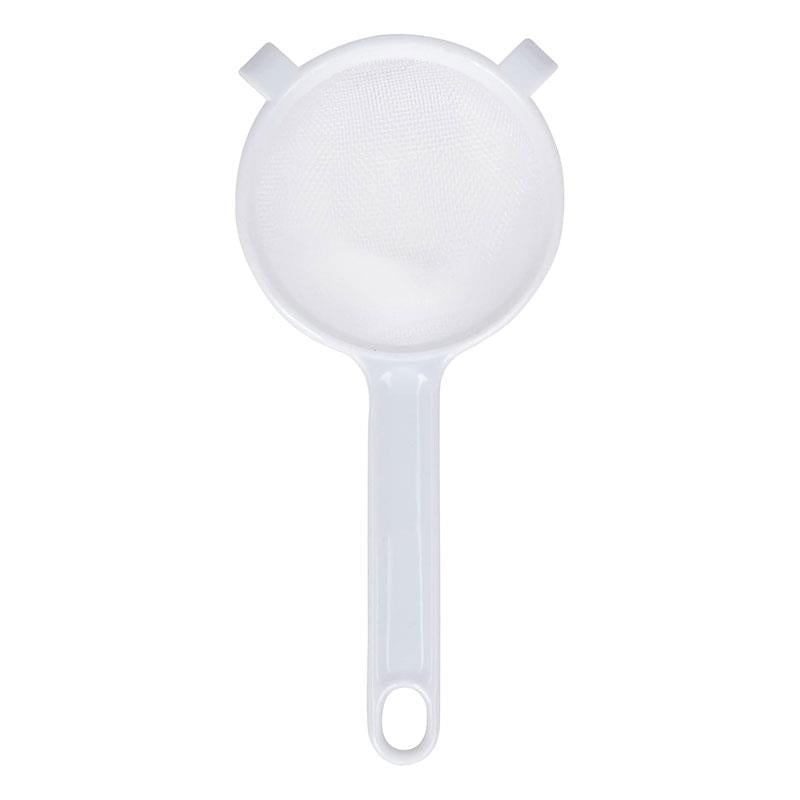 KitchenCraft Round Sieve/Tea Strainer 7cm Plastic Nylon-Mesh Extra-Small White
