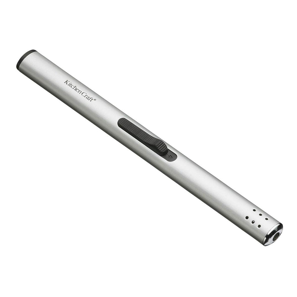 KitchenCraft Butane Gas Lighter Refillable Plastic Silver