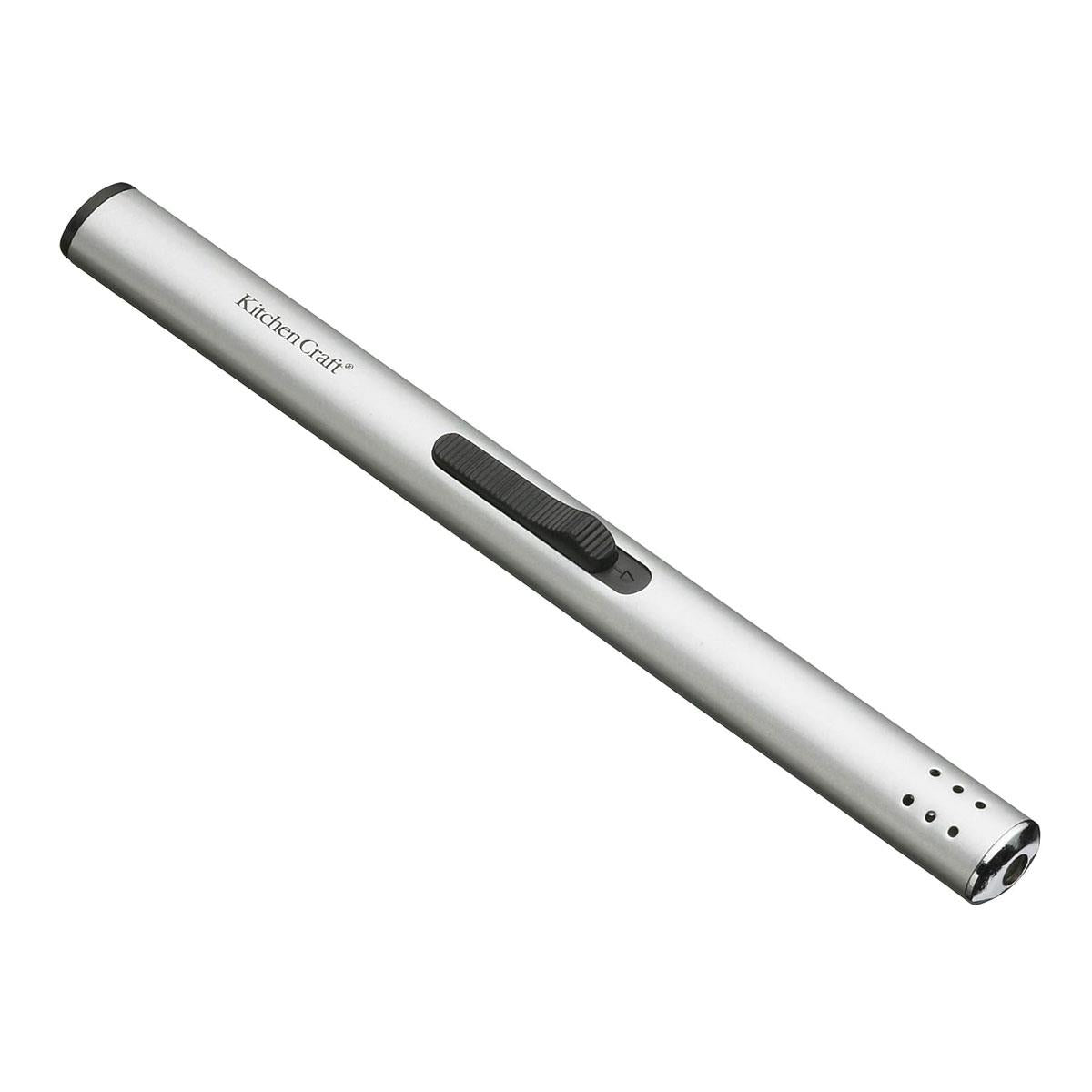 KitchenCraft Butane Gas Lighter Refillable Plastic Silver