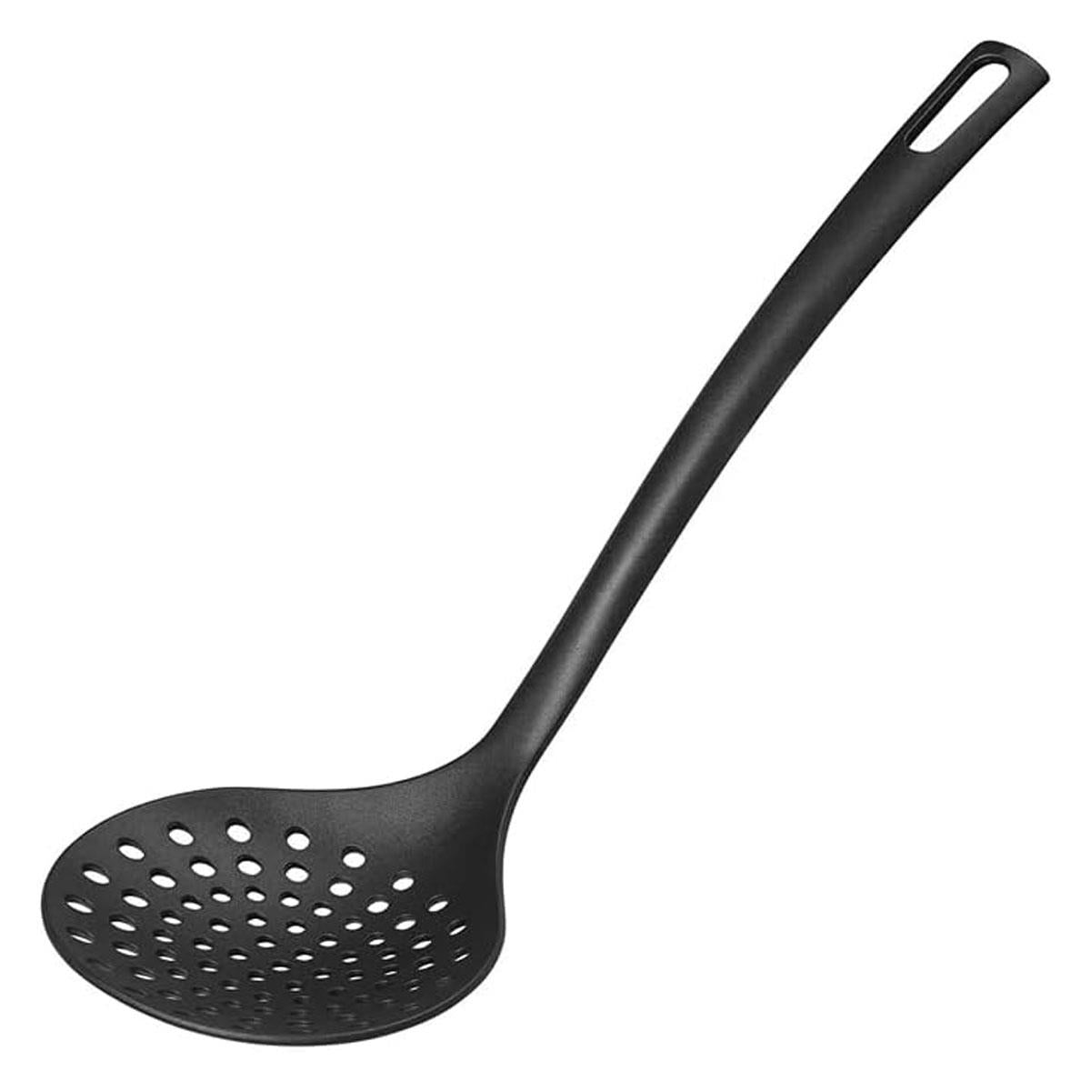Chef Aid Nylon Skimmer BPA Free Heat Resistant Kitchen Utensil For Non Stick Cookware Black