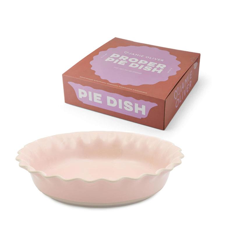 Jamie Oliver Big Love Proper Pie Dish Stoneware 28cm Round Pink
