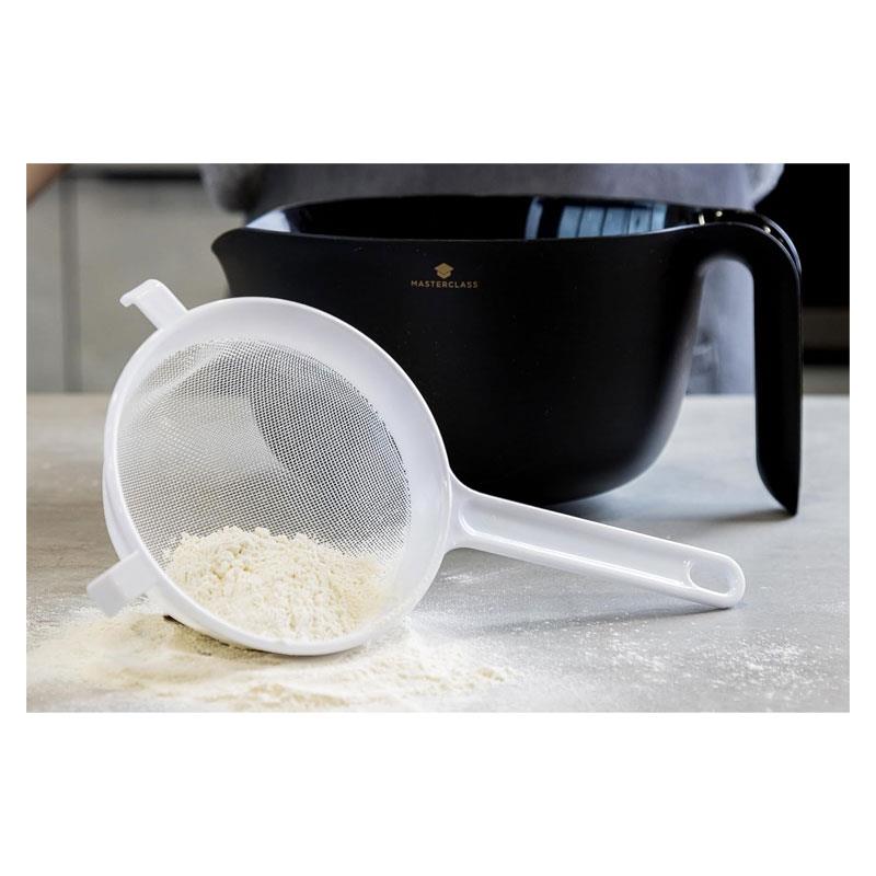 KitchenCraft Sieve Mesh Strainer Plastic Medium 15cm Heat Resistant Nylon Mesh White