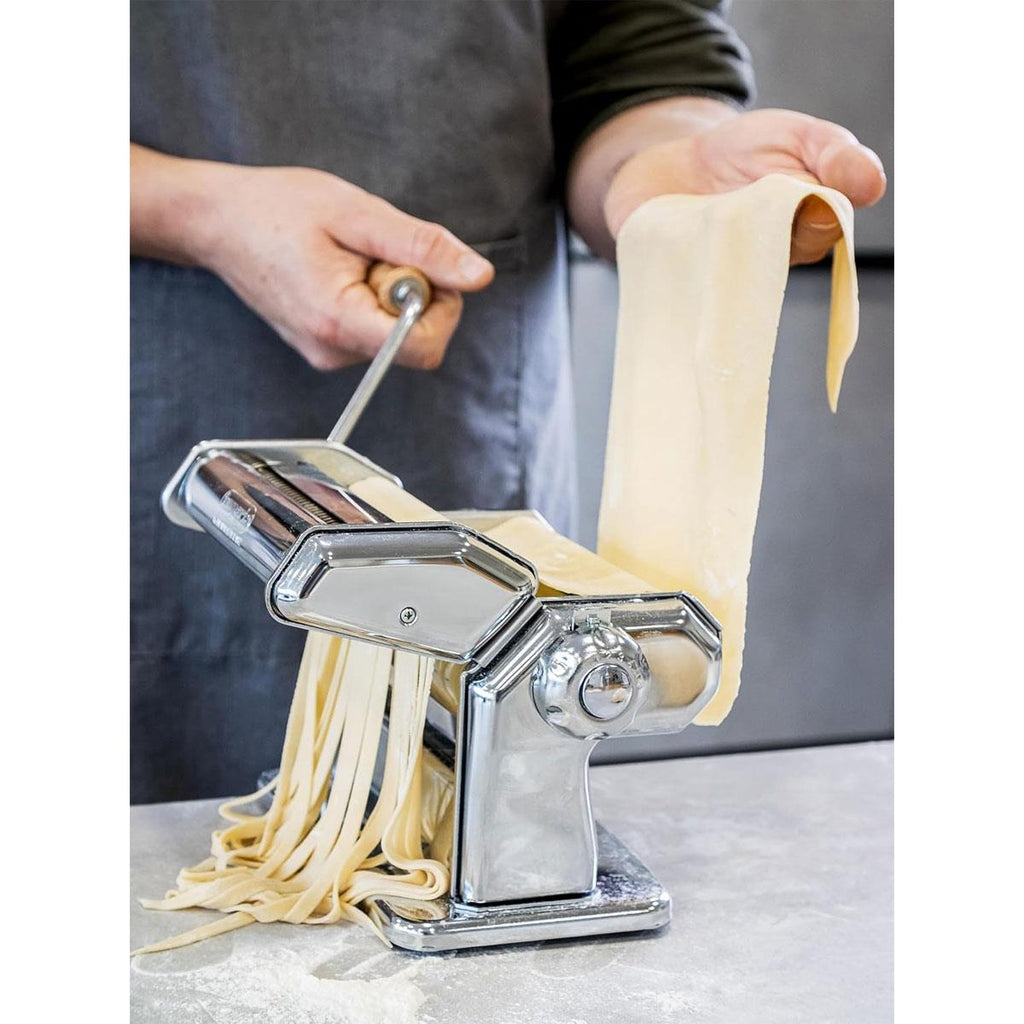 Imperia Italian Pasta Making Gift Set Complete Homemade Pasta Machine 9 Piece Kit Metal Silver