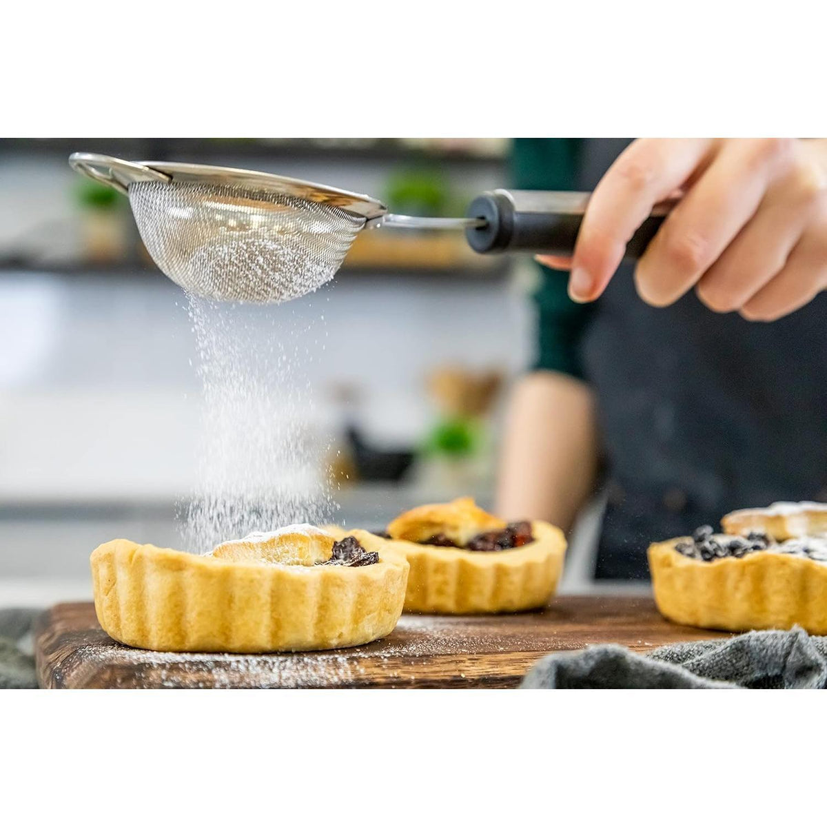 MasterClass Soft Grip Stainless Steel Sieve 8cm Silver