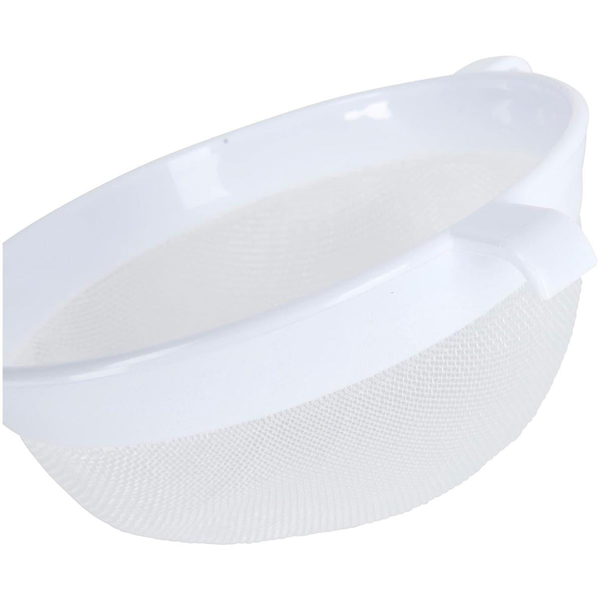 KitchenCraft Sieve Plastic Large 18cm Heat Resistant Nylon Mesh White