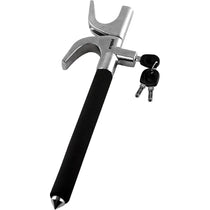 Hilka Tools Steering Wheel Lock with Safety Hammer Alloy Steel Car Security Device Black