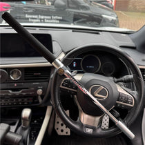 Hilka Tools Steering Wheel Lock with Safety Hammer Alloy Steel Car Security Device Black