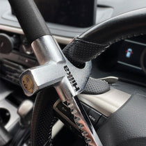 Hilka Tools Steering Wheel Lock with Safety Hammer Alloy Steel Car Security Device Black