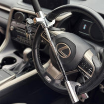 Hilka Tools Steering Wheel Lock with Safety Hammer Alloy Steel Car Security Device Black