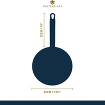 MasterClass Heavy Duty Frying Pan 32cm Non Stick Aluminium Black/Silver