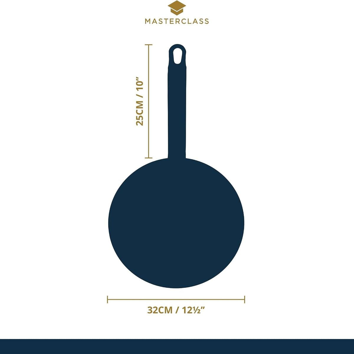 MasterClass Heavy Duty Frying Pan 32cm Non Stick Aluminium Black/Silver