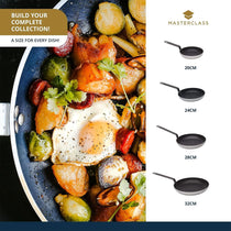 MasterClass Heavy Duty Frying Pan 32cm Non Stick Aluminium Black/Silver