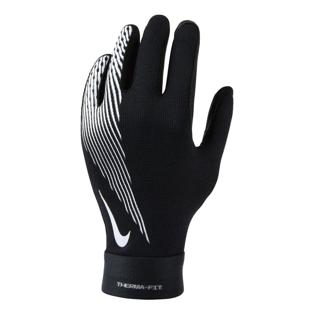 Nike Academy Thermafit Gloves Medium Lightweight Thermal Football Training Gloves Black/White