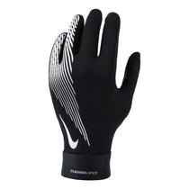 Nike Academy Thermafit Gloves Medium Lightweight Thermal Football Training Gloves Black/White