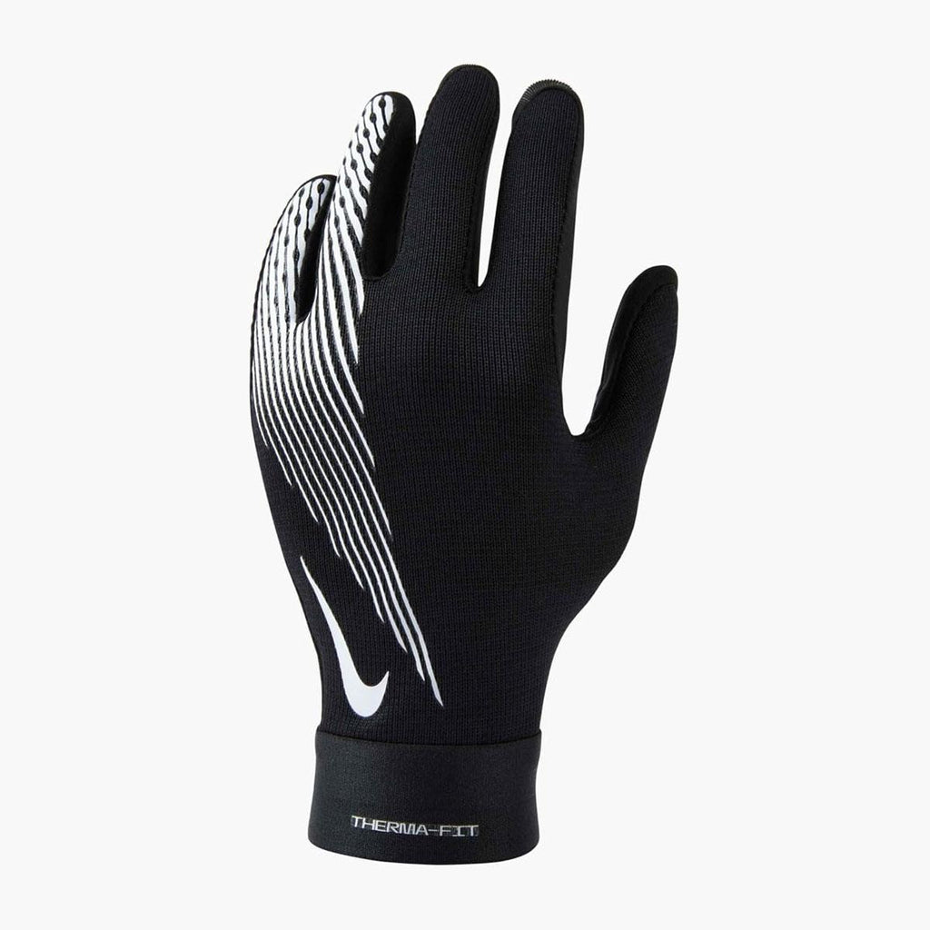 Nike Academy Thermafit Gloves Youths Large Insulated Training Gloves Black/Black/White