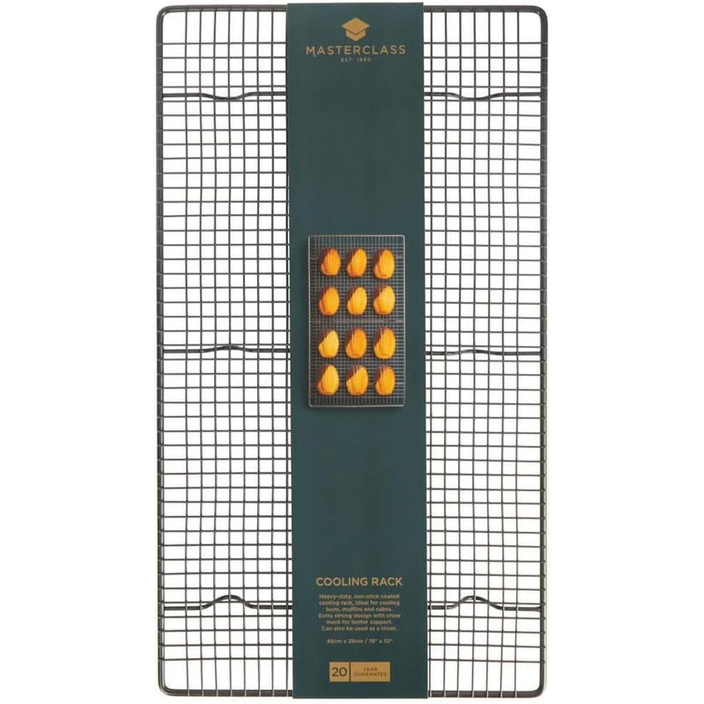 MasterClass Non-Stick Cooling Tray Sleeved Robust Carbon Steel 46cm x 26cm Silver