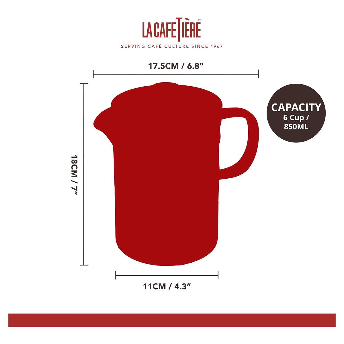 La Cafetiere Barcelona Coffee For One Set Cafetiere And Mug Ceramic 400ml Cool Grey
