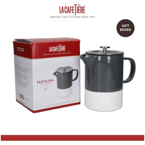La Cafetiere Barcelona Coffee For One Set Cafetiere And Mug Ceramic 400ml Cool Grey