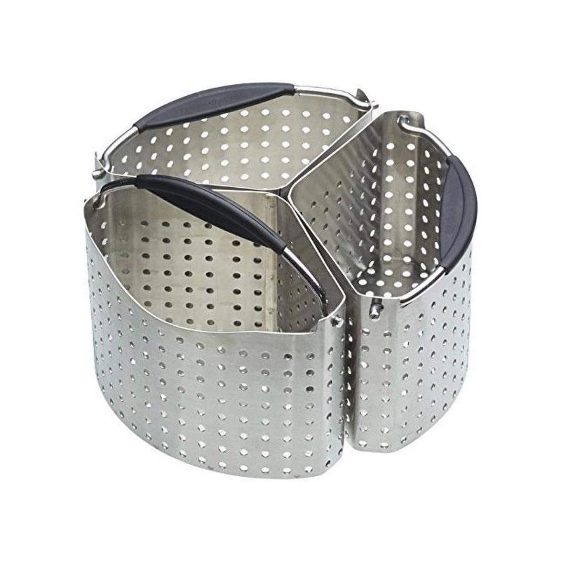 MasterClass Saucepan Divider Baskets Stainless Steel Set of 3 20cm (8 Inch) Silver
