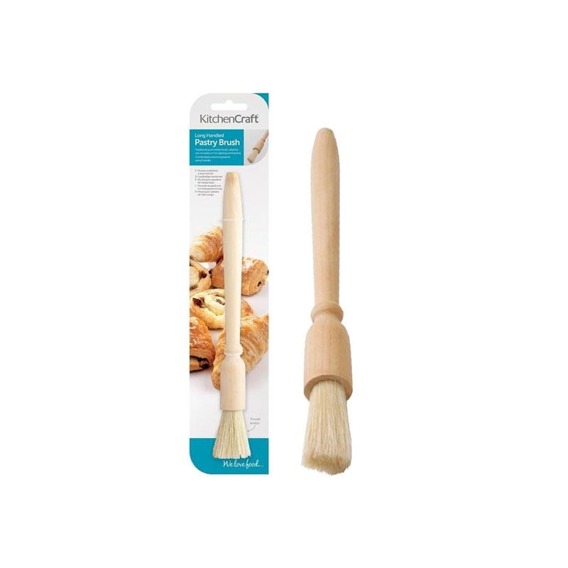 KitchenCraft Wooden Pastry/Basting Brush Large 25cm With Natural Bristles Wood