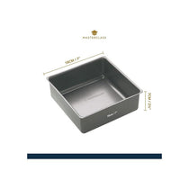 MasterClass Non-Stick Square Loose Base Deep Cake Pan 18cm Baking Tray Carbon Steel Grey