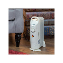 Benross 500W Mini Oil Filled Radiator with Adjustable Thermostat, Overheat Protection & Cool-Touch Handle – White