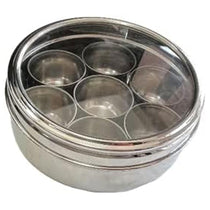 Dexam School of Wok Dabba For Asian Spices Stainless Steel Silver