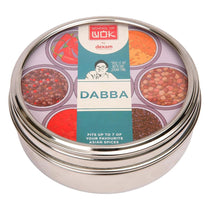 Dexam School of Wok Dabba For Asian Spices Stainless Steel Silver