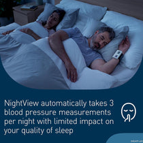 Omron Nightview Silent Wrist Blood Pressure Monitor Automatic Bluetooth Connected Clinically Validated White