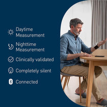 Omron Nightview Silent Wrist Blood Pressure Monitor Automatic Bluetooth Connected Clinically Validated White