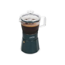 La Cafetiere Verona Glass Espresso Maker 6-Cup Borosilicate Glass Green