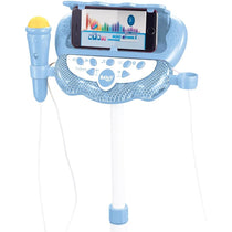 Lexibook Bluey Stand With Voice Affect Mics Lights And Bluetooth Speaker 2 Microphones MP3 Input Adjustable Height Blue