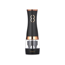 Tower Duo Electric Salt And Pepper Mills Battery Operated Dual Grinder with Adjustable Ceramic Blades Black & Rose Gold